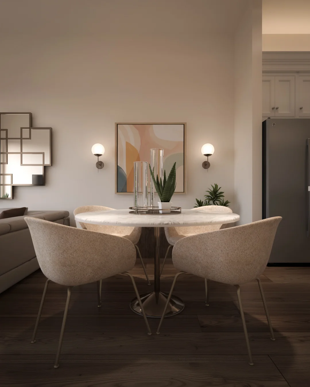 Elegant dining area inside a Dari Living residence
